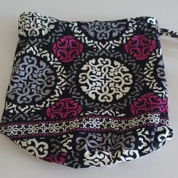 Vera Bradley Canterberry Magenta Lined Ditty Bag / Duffel Bag - Picture 6 of 12